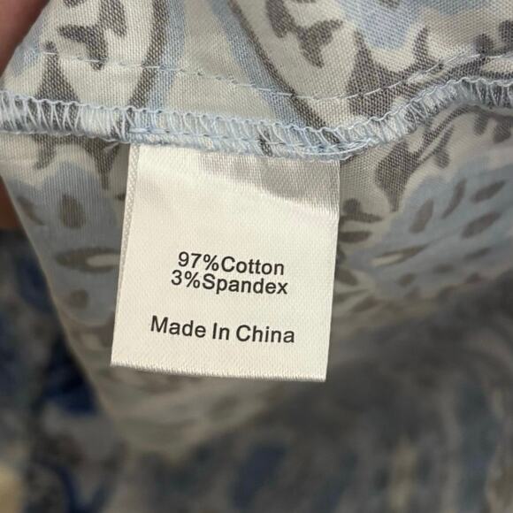 Tuckernuck Blue White Floral Royal Button Up Mini Dress Size Medium - Picture 5 of 6